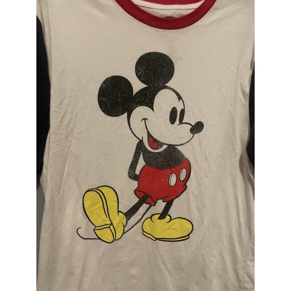 Disney Color Block Short Sleeve Classic Mickey Ringer Tee T-Shirt 2XL - Picture 2 of 8